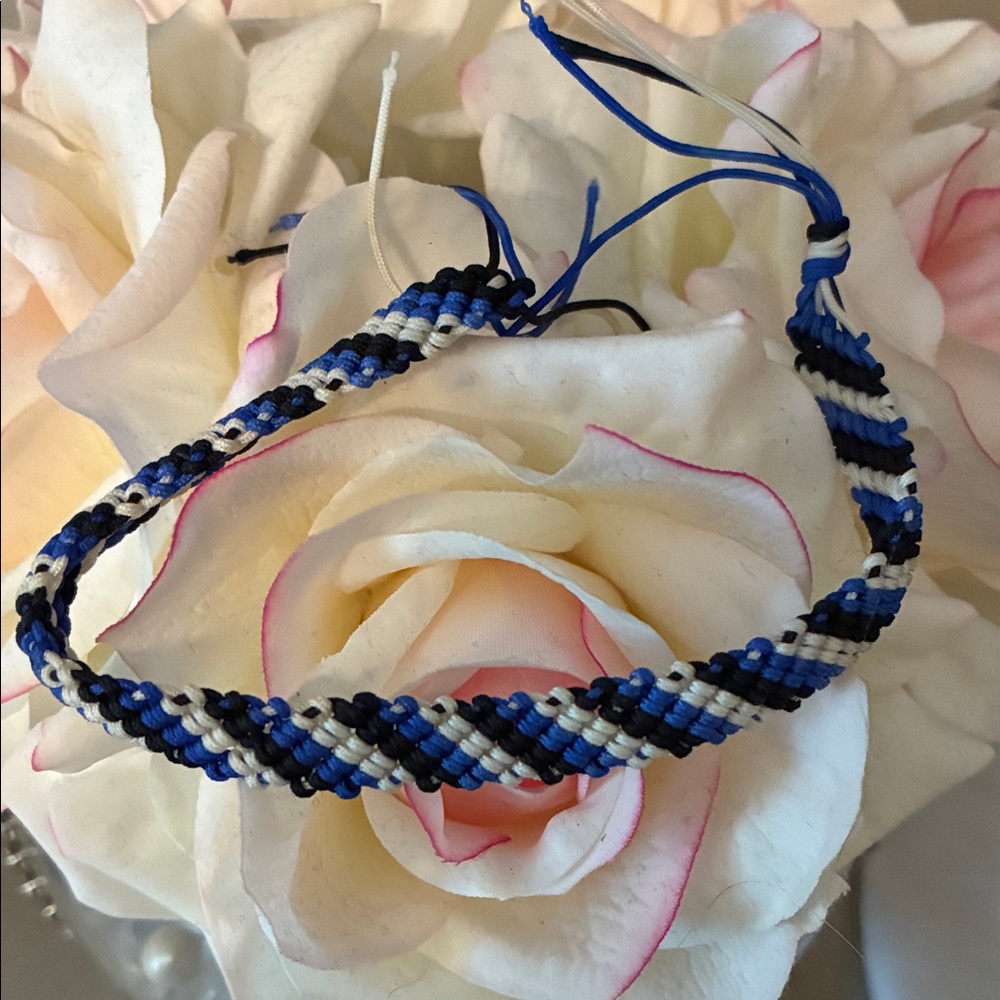 💙🖤Blue and Black Braided Bracelet